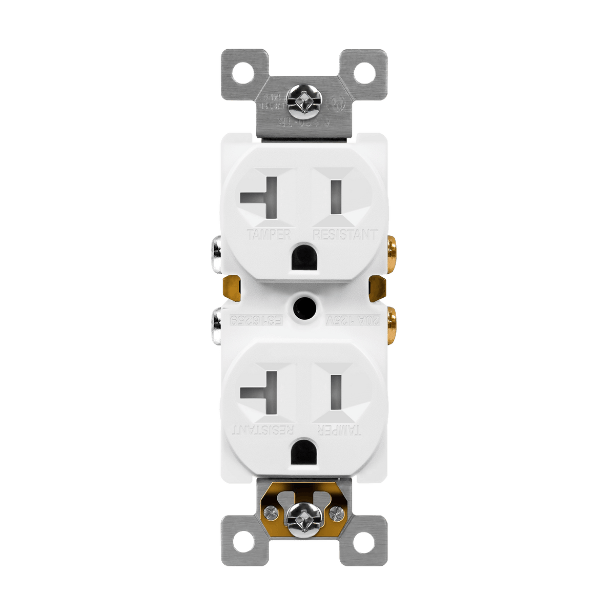 Enerlites 62580-TR-W - Residential Grade 20A Tamper-Resistant Duplex Receptacle - White
