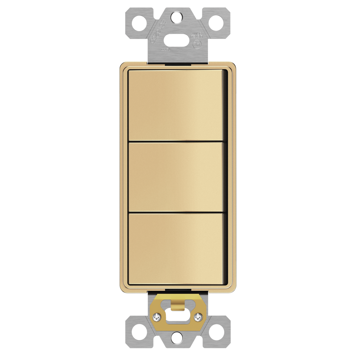 Enerlites 62755-GD - Triple Rocker Switches - Gold