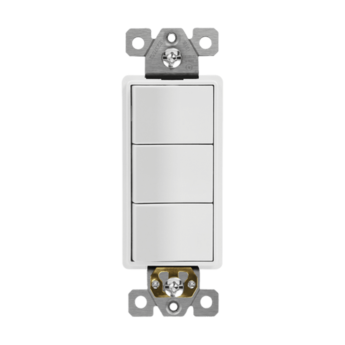 Enerlites 62755-W - Triple Rocker Switches - White
