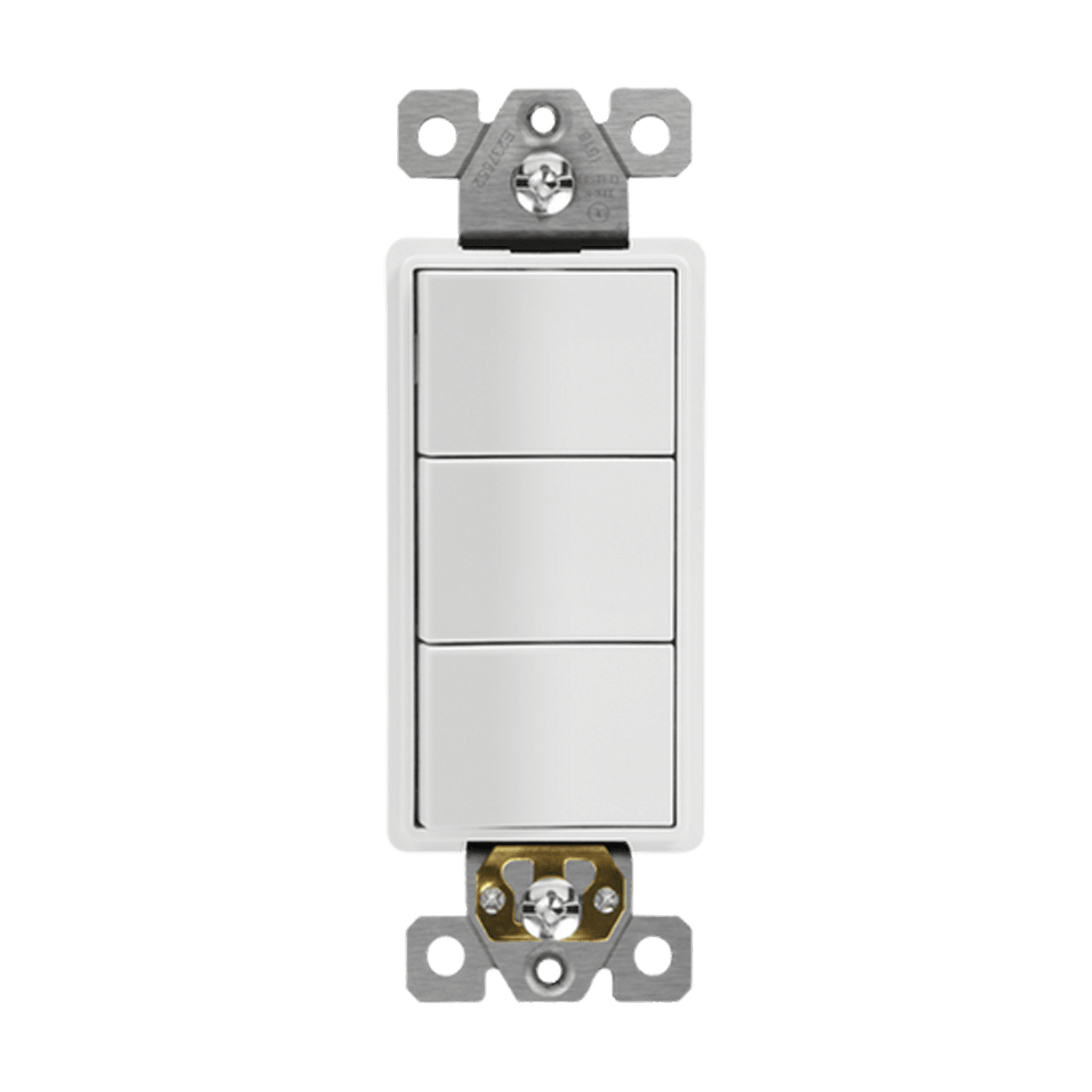 Enerlites 62755-W - Triple Rocker Switches - White
