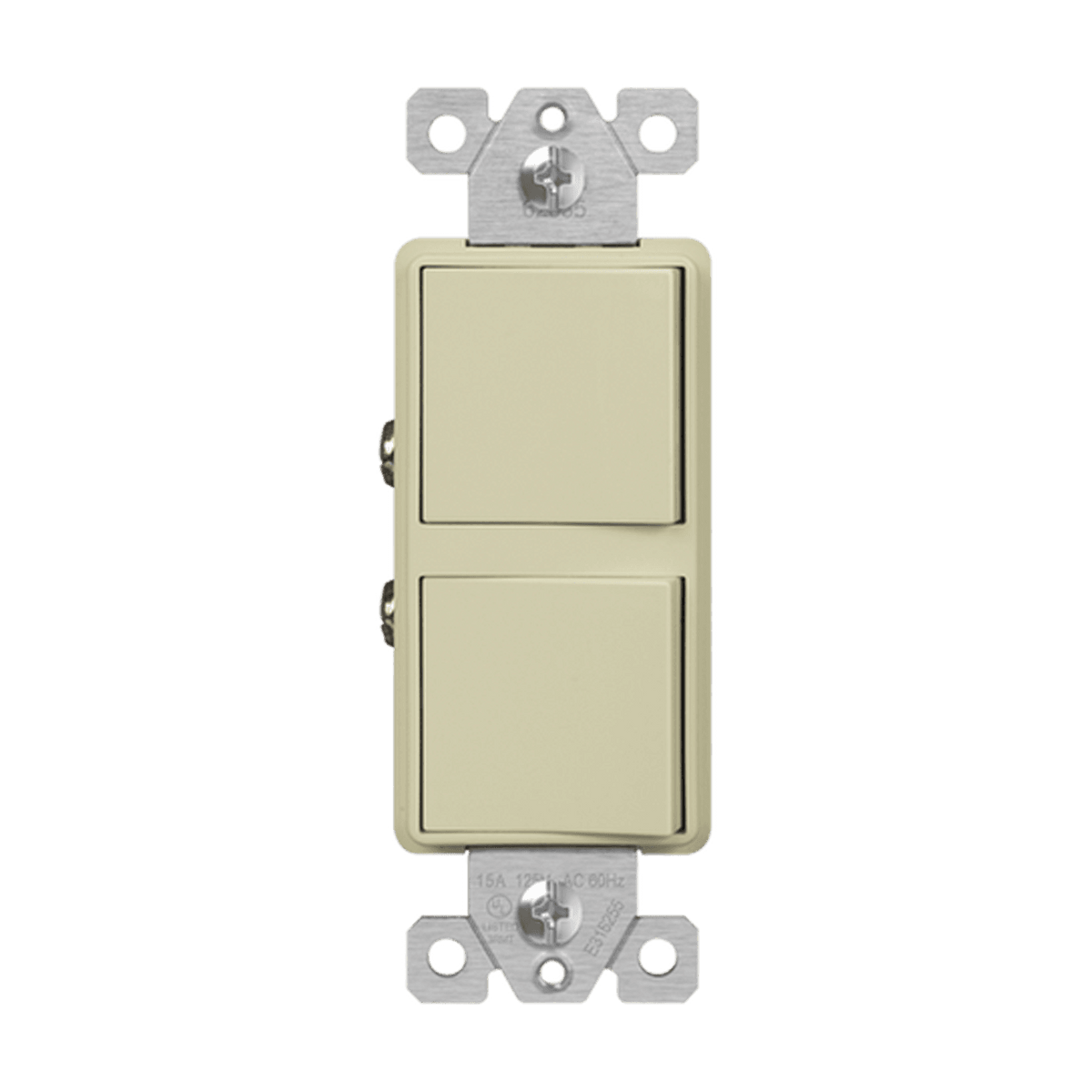 Enerlites 62835-I - Dual Rocker Switches, Three-Way - Ivory