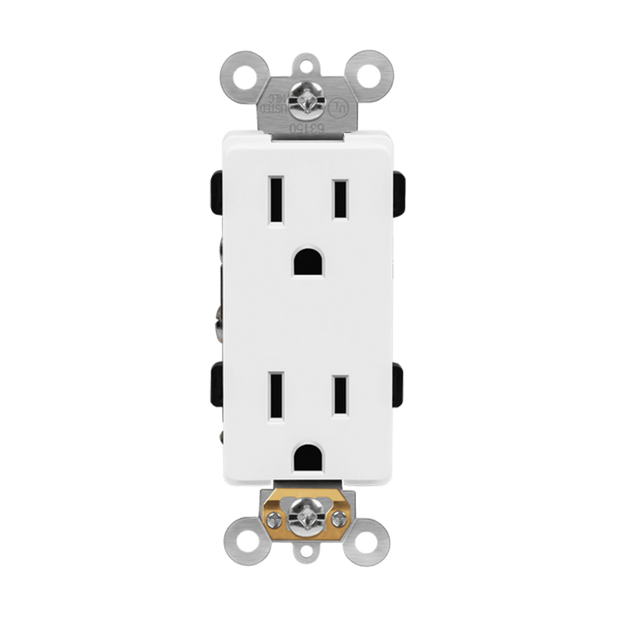 Enerlites 63150-W - Industrial Grade Heavy Duty 15A Decorator Receptacle, 5-15R - White