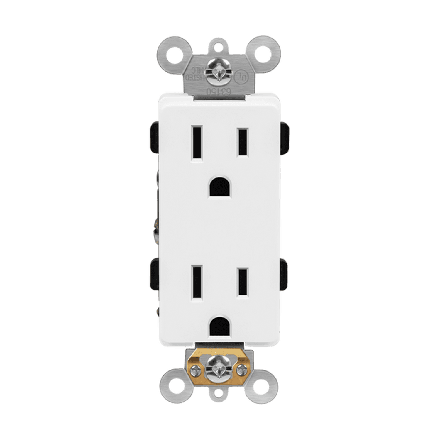 Enerlites 63150-W - Industrial Grade Heavy Duty 15A Decorator Receptacle, 5-15R - White