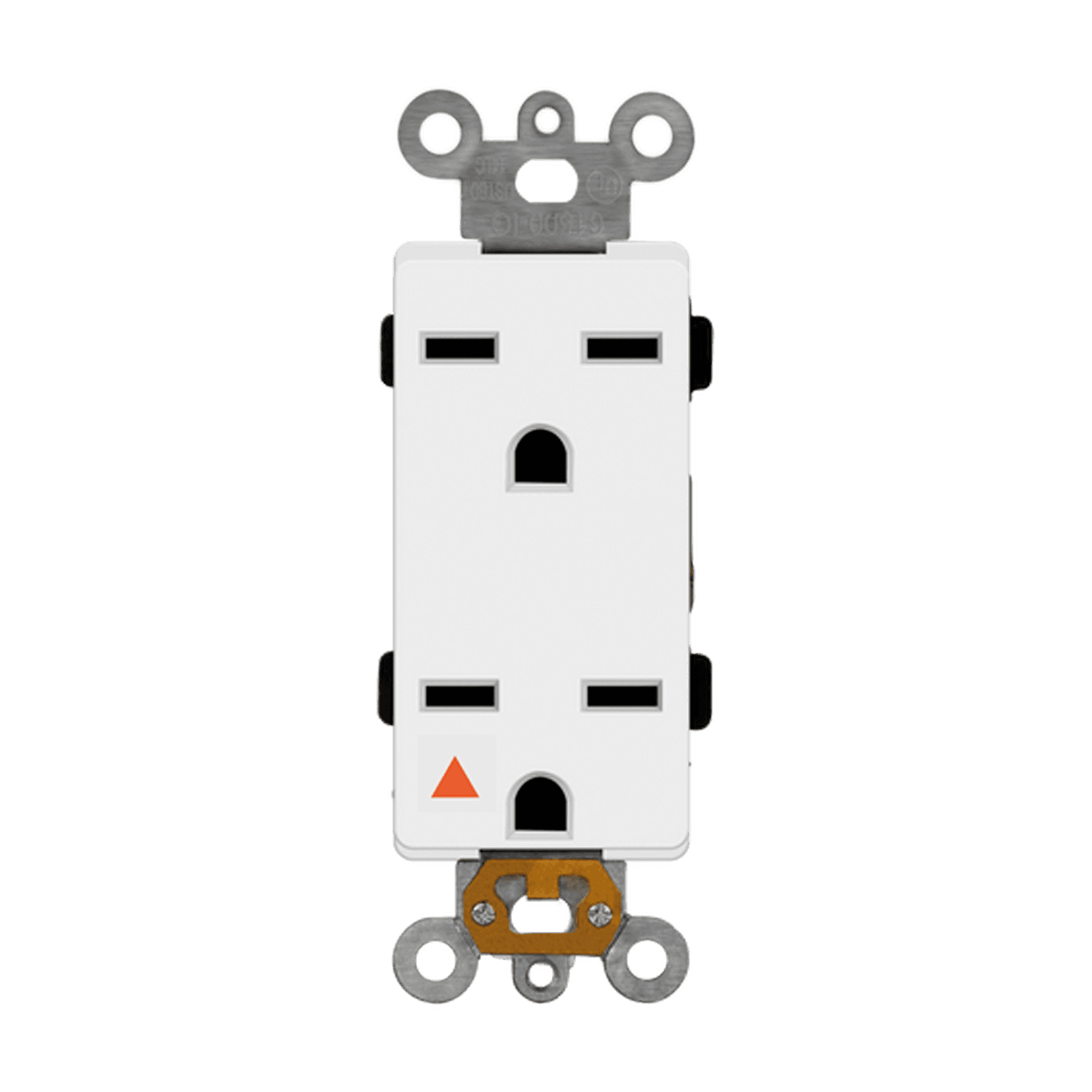 Enerlites 61550-IG-W - Isolated Ground Decorator Duplex Receptacle, 6-15R - White