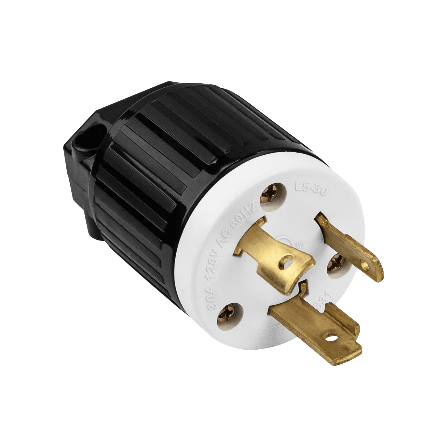 Enerlites 66450-BK - Industrial Grade Locking Plug, 30A, L5-30P - Black