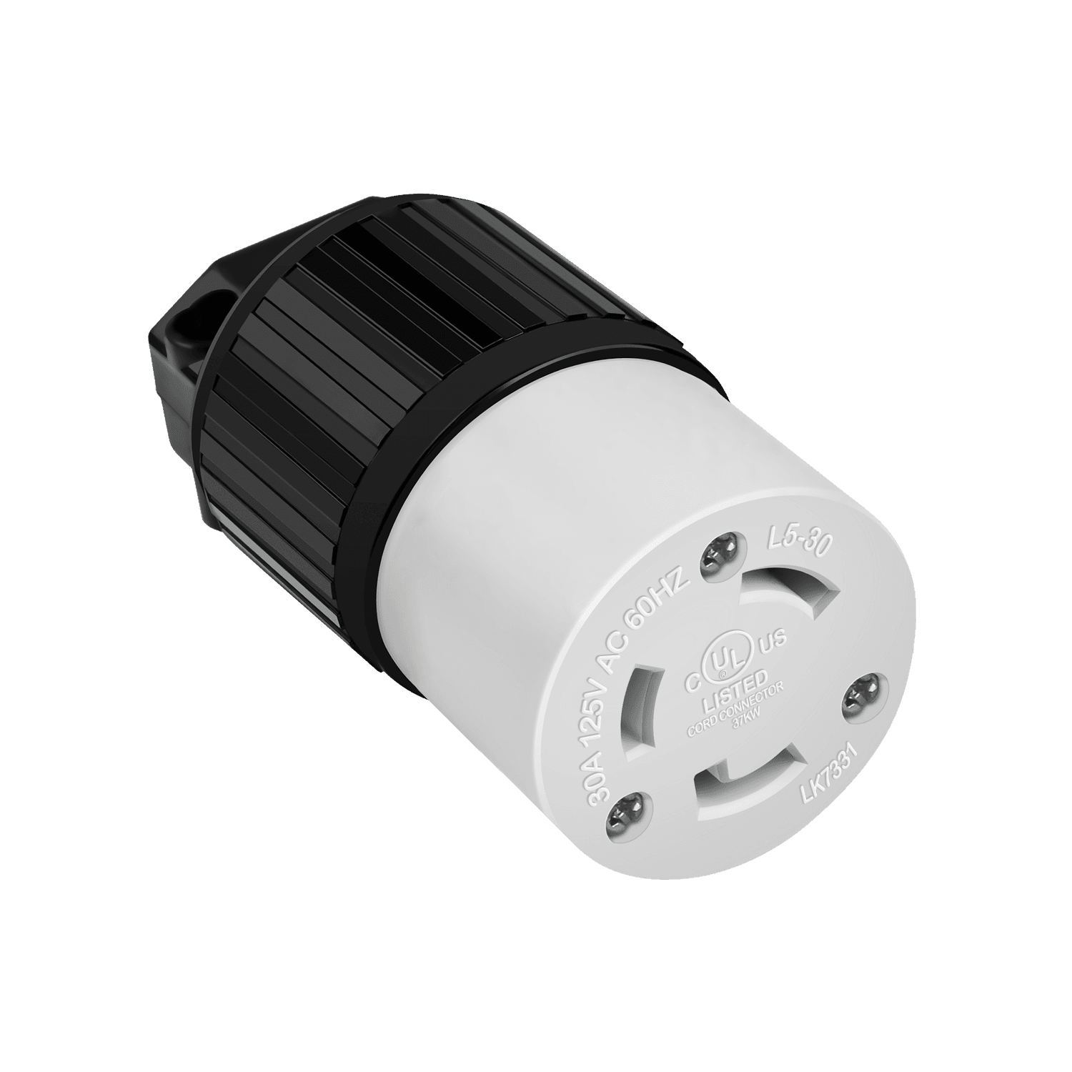 Enerlites 66452-BK - Industrial Grade Locking Cord Connector, 30A, L5-30C - Black