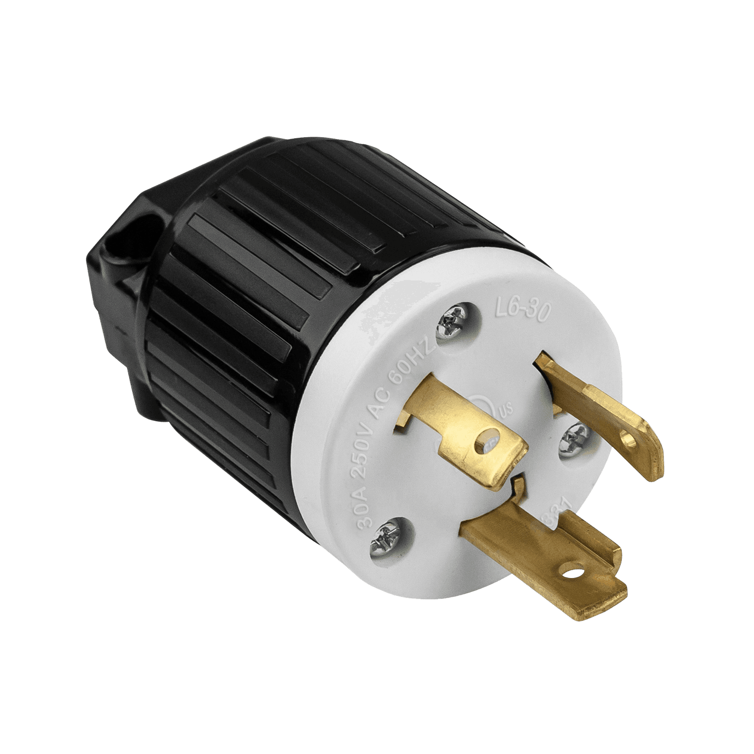 Enerlites 66461-BK - Industrial Grade Locking Plug, 30A, L6-30P - Black