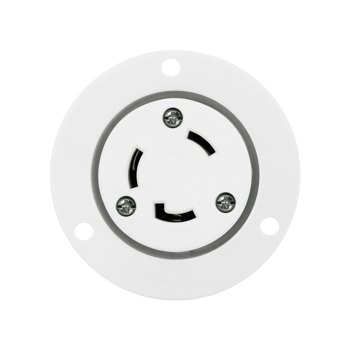 Enerlites 66464-W - Locking Flanged Outlet, L6-30RFO - White