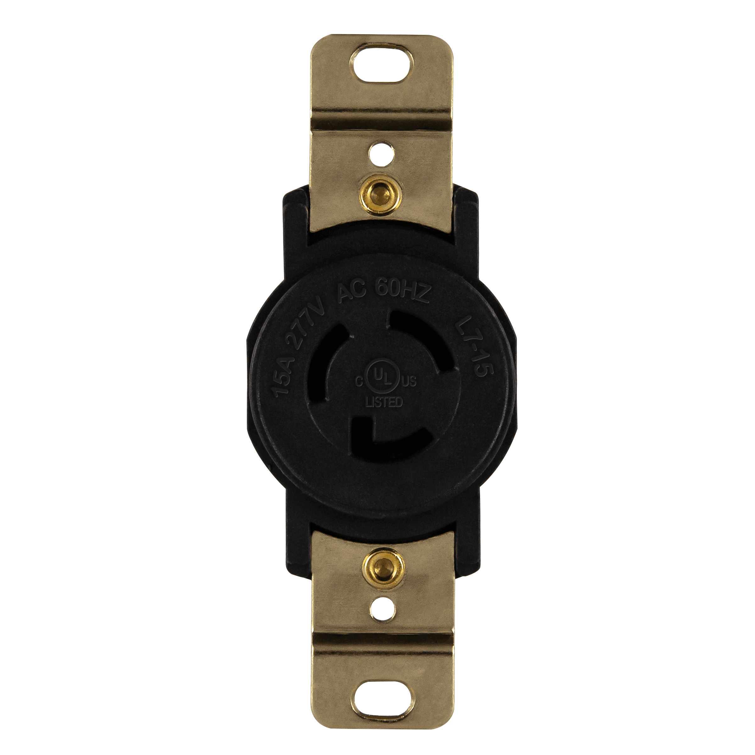 Enerlites 66480-BK - Industrial Grade Locking Receptacle, 15A, L7-15R - Black