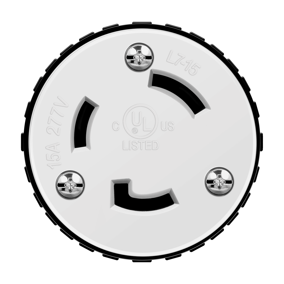 Enerlites 66482-BK - Industrial Grade Locking Cord Connector, 15A, L7-15C - Black
