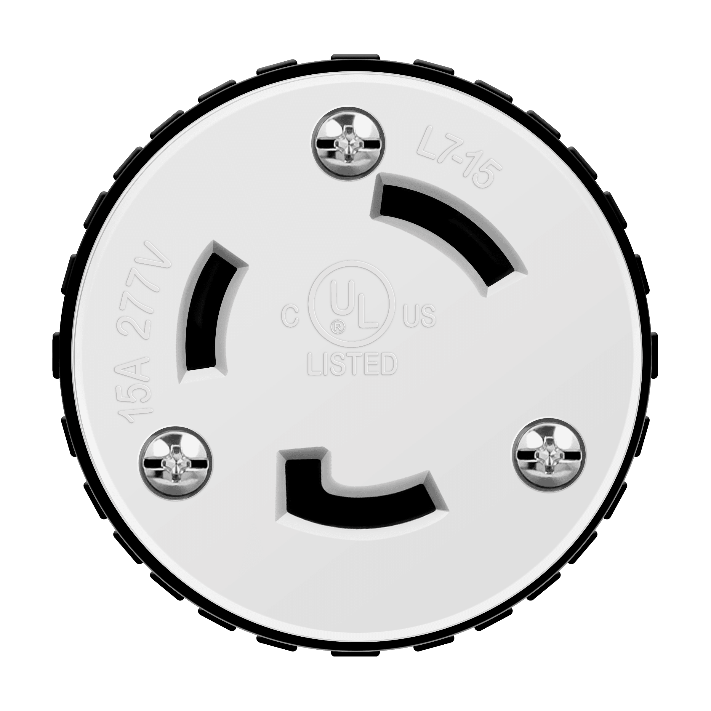 Enerlites 66482-BK - Industrial Grade Locking Cord Connector, 15A, L7-15C - Black
