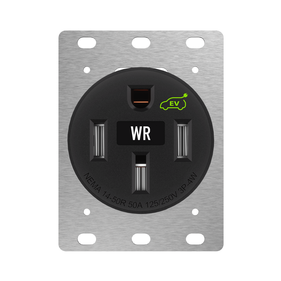Enerlites 66500HW-BK - 50A EV Charger Receptacle, Heavy Duty, Weather Resistant, 14-50R - Black