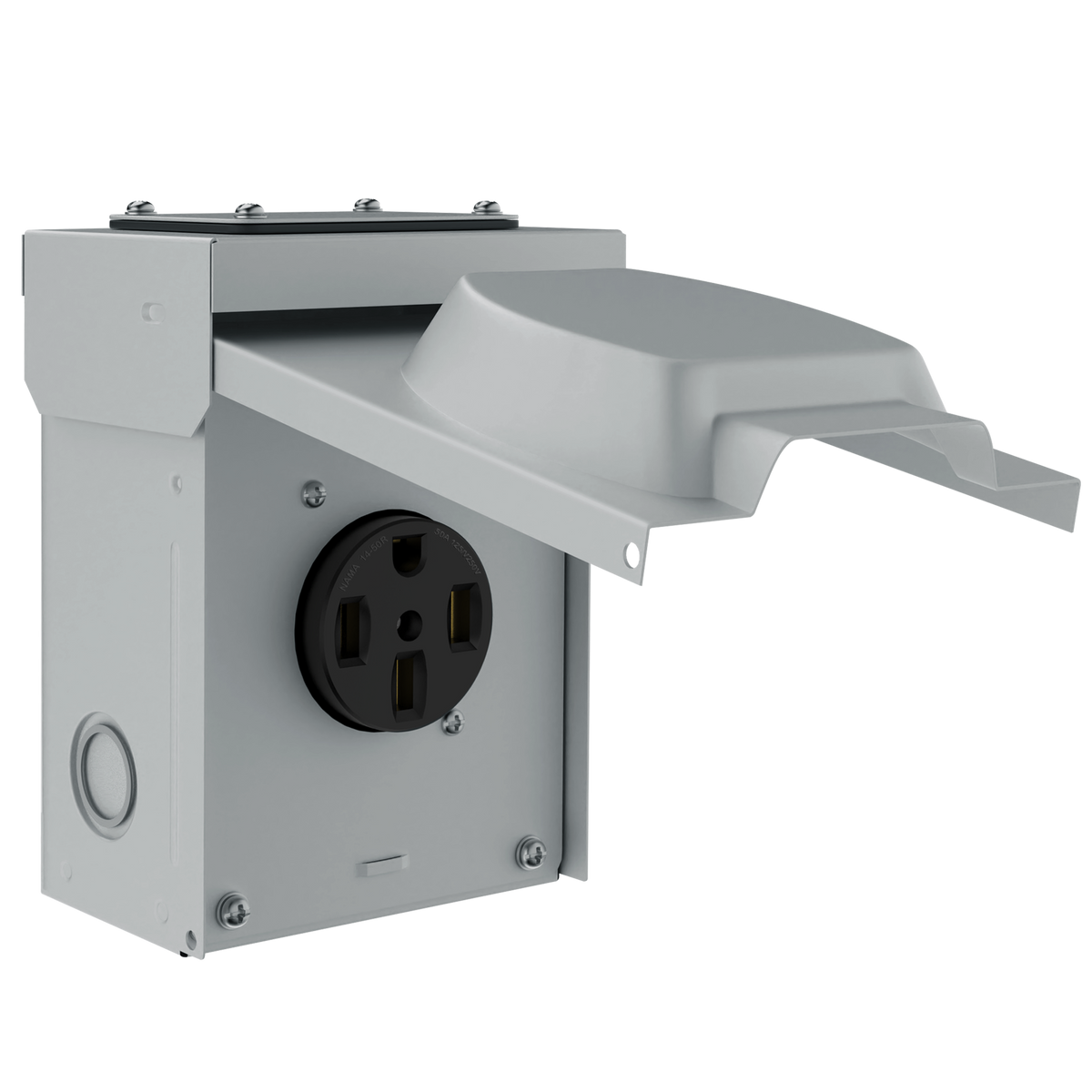 Enerlites 66500M - 50A Outdoor Receptacle Box - Grey