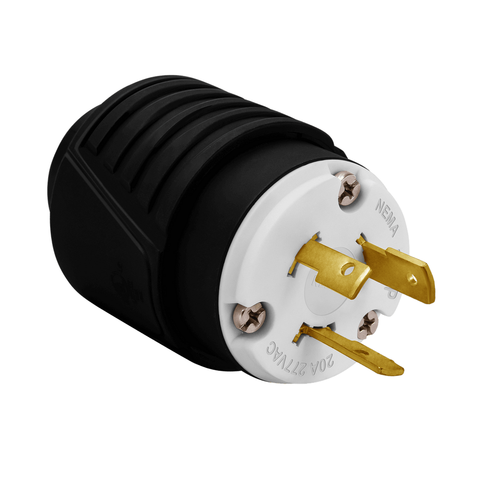 Enerlites 66511-BK - Industrial Grade Locking Plug, 20A, L7-20P - Black