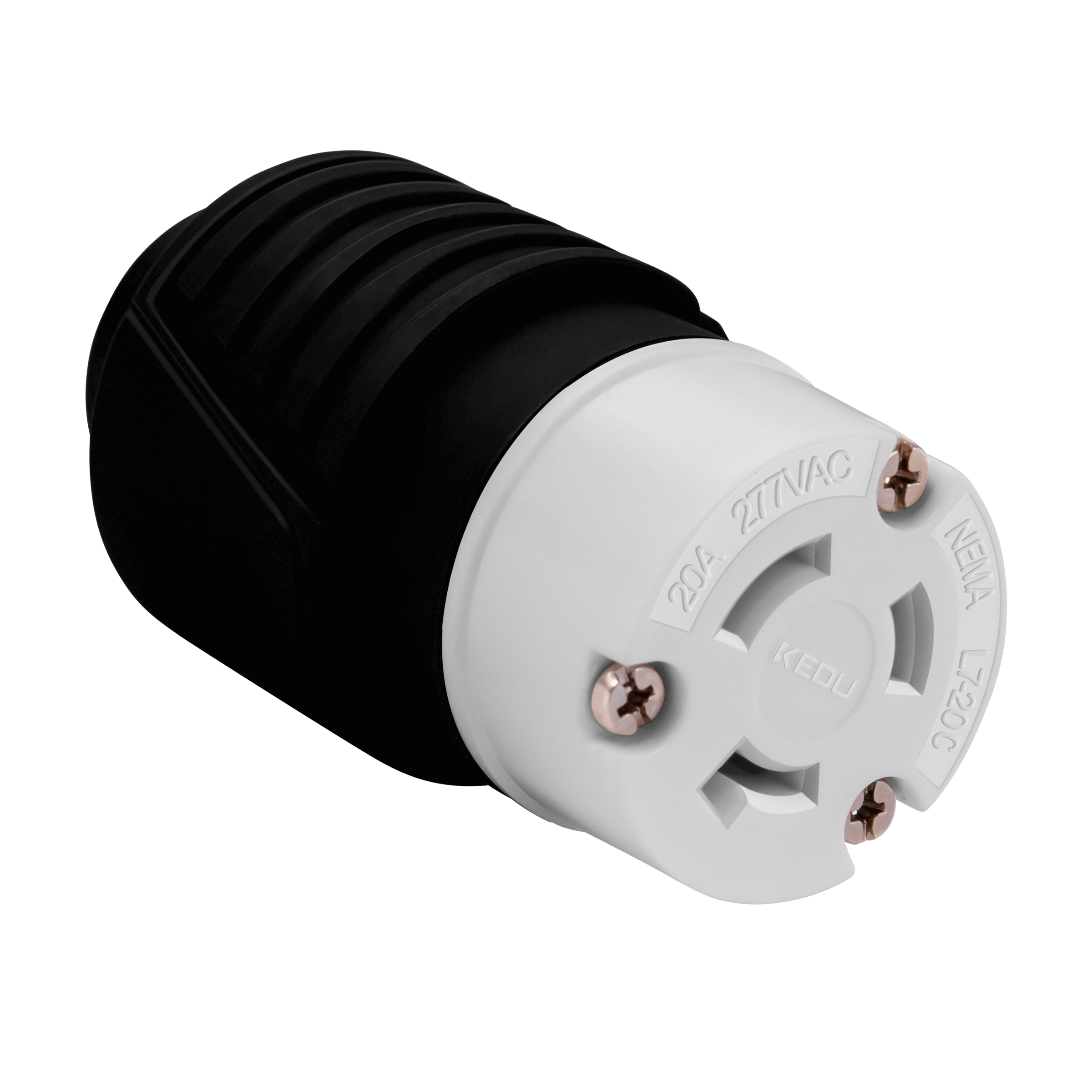 Enerlites 66512-BK - Industrial Grade Locking Cord Connector, 20A, L7-20C - Black
