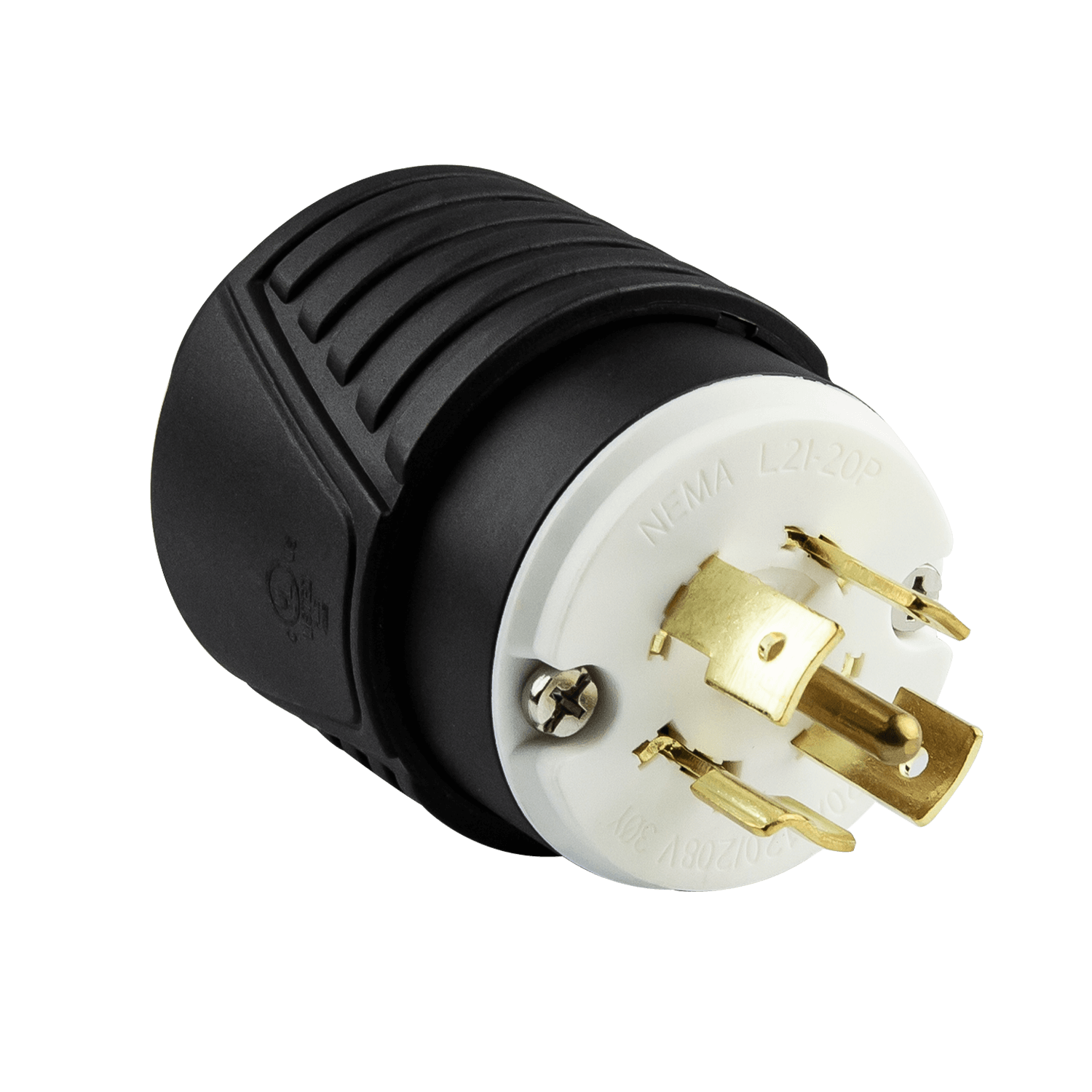 Enerlites 66600-BK - Industrial Grade Locking Plug, 20A, L21-20P - Black