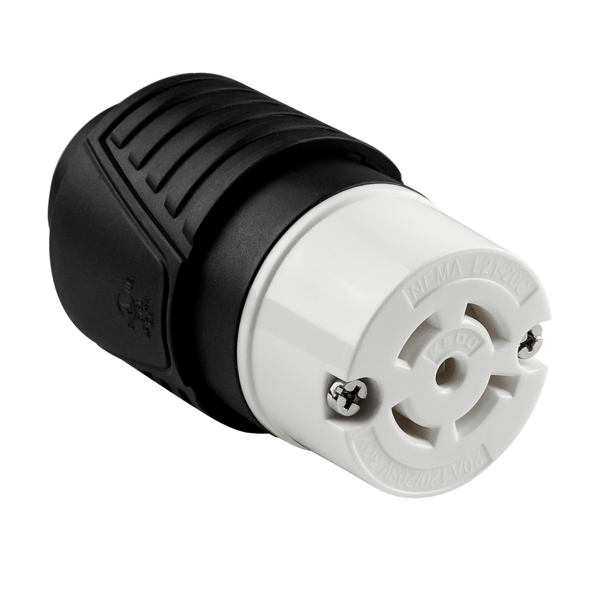 Enerlites 66601-BK - Industrial Grade Locking Connector, 20A, L21-20C - Black