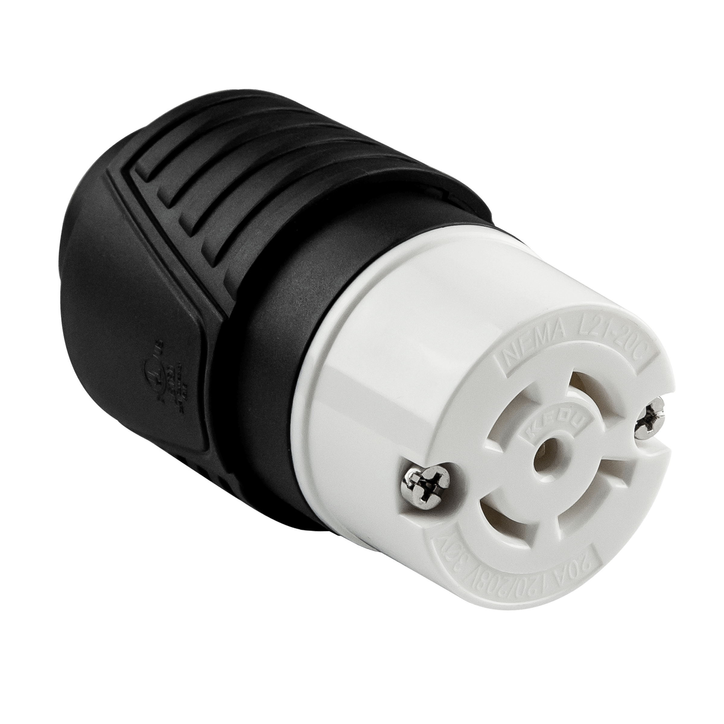 Enerlites 66601-BK - Industrial Grade Locking Connector, 20A, L21-20C - Black