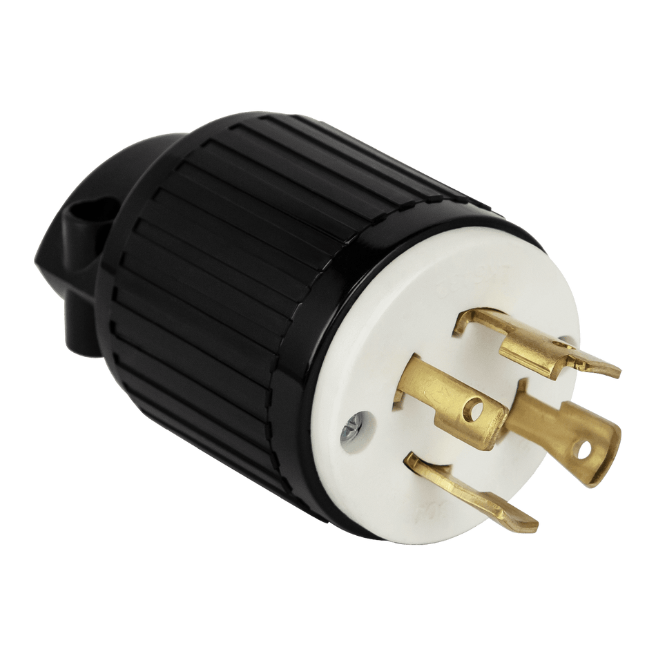 Enerlites 66800-BK - Industrial Grade Locking Plug, 30A, L15-30P - Black