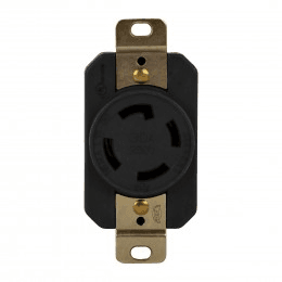 Enerlites 66801-BK - Industrial Grade Locking Receptacle, 30A, L15-30R - Black