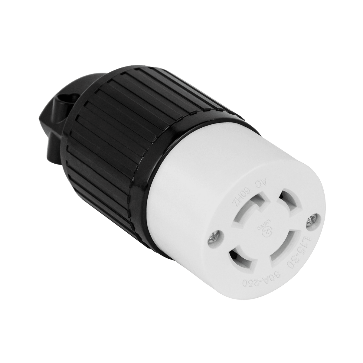 Enerlites 66802-BK - Industrial Grade Locking Cord Connector, 30A, L15-30C - Black
