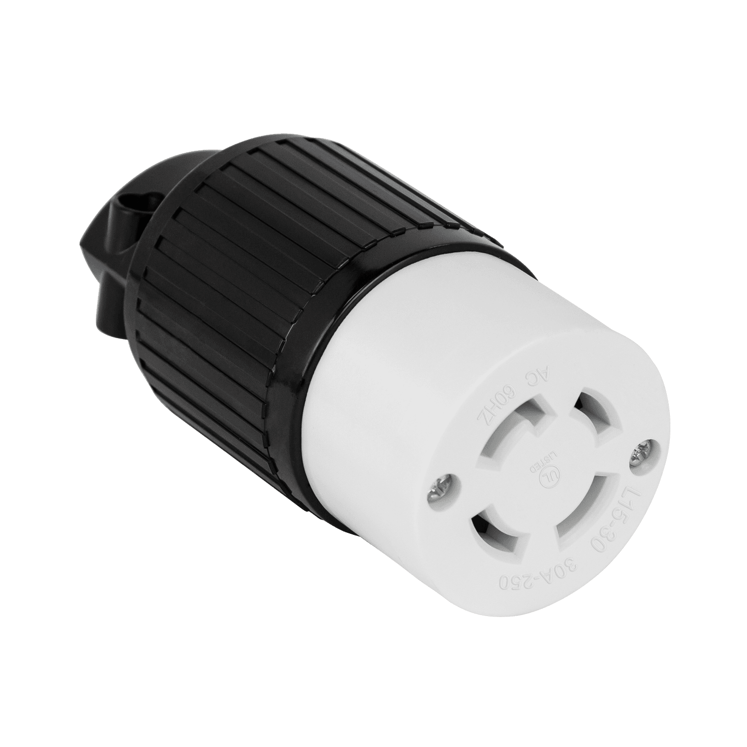 Enerlites 66802-BK - Industrial Grade Locking Cord Connector, 30A, L15-30C - Black