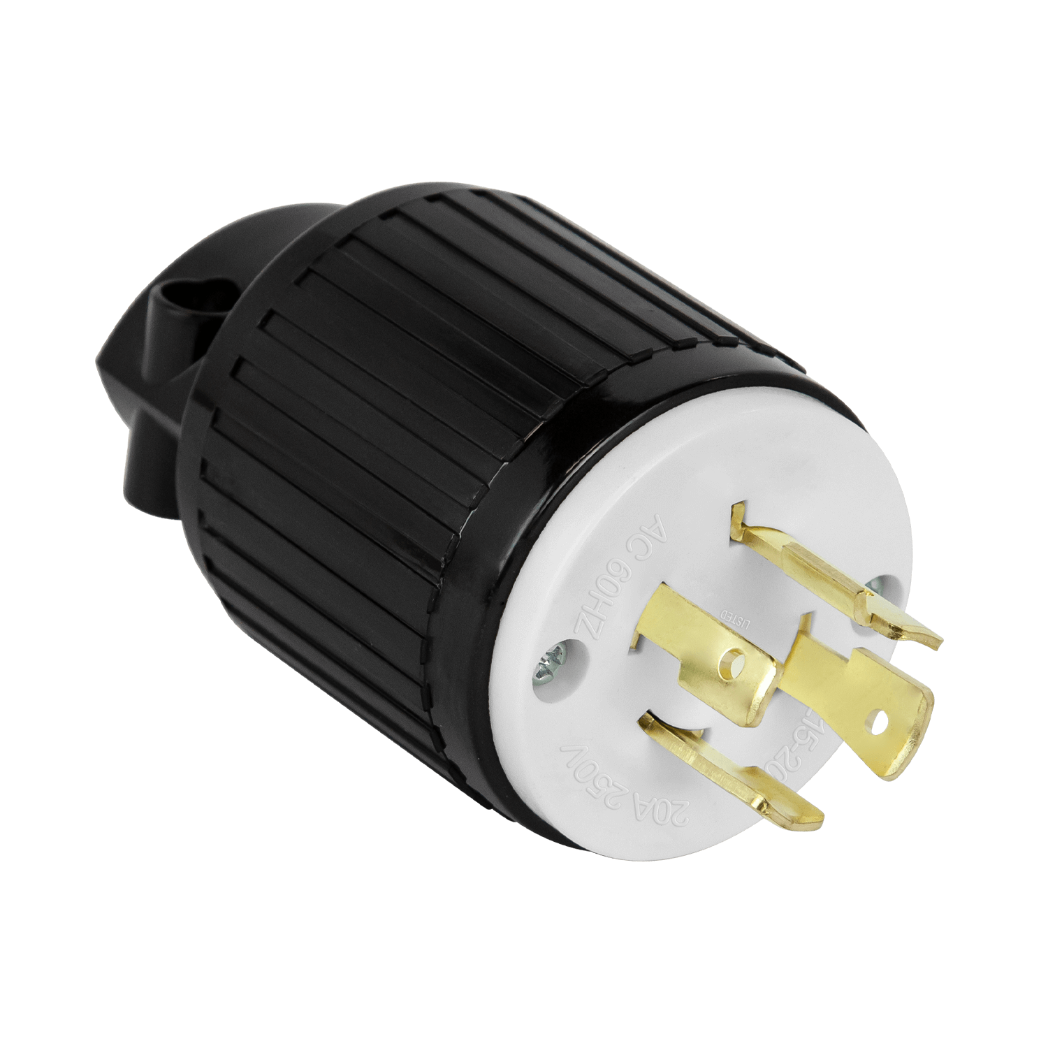 Enerlites 66901-BK - Industrial Grade Locking Plug, 20A, L15-20P - Black