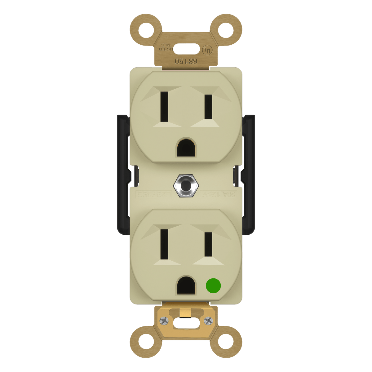 Enerlites 68150-I - Hospital Grade 15A Duplex Receptacle, 5-15R - Ivory