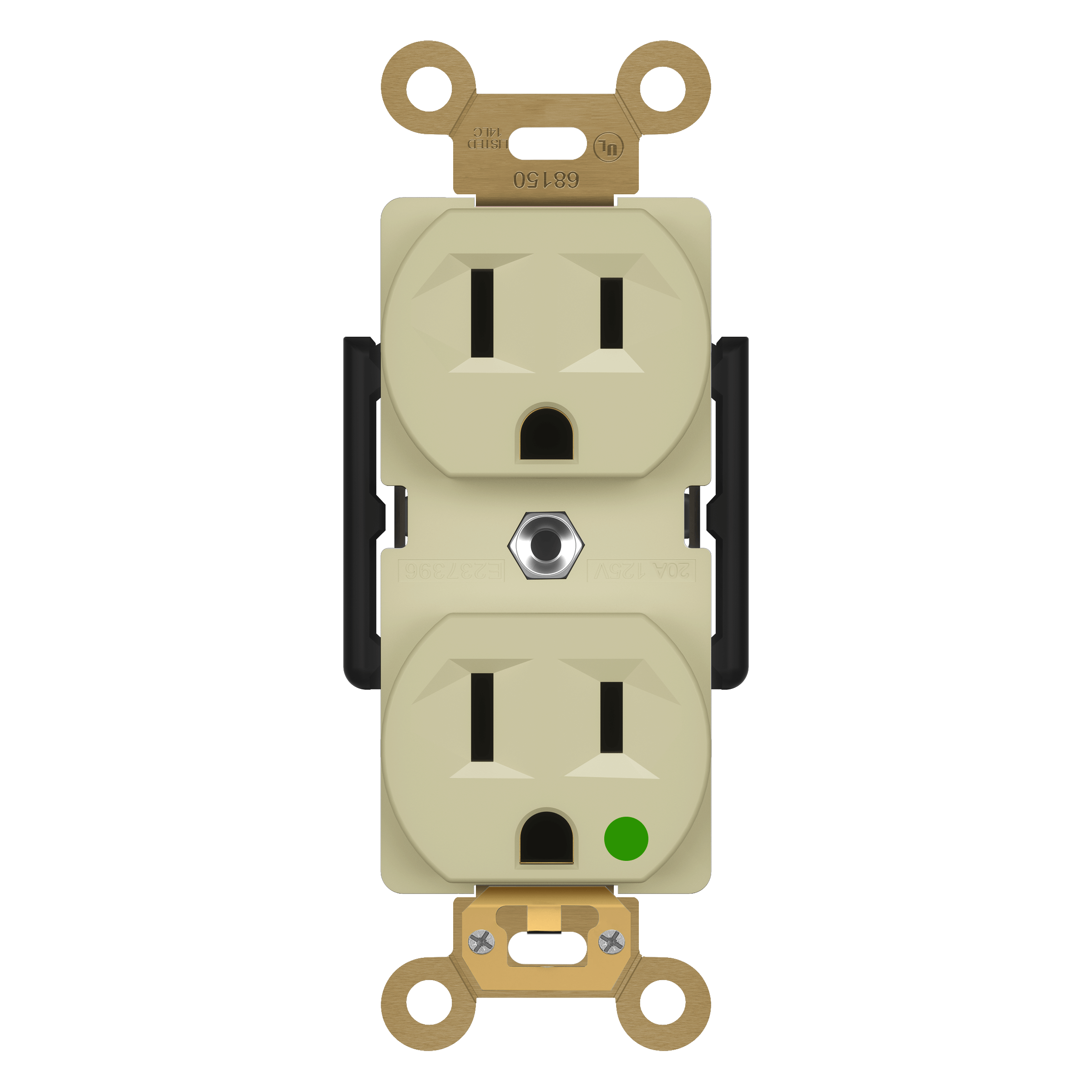 Enerlites 68150-I - Hospital Grade 15A Duplex Receptacle, 5-15R - Ivory