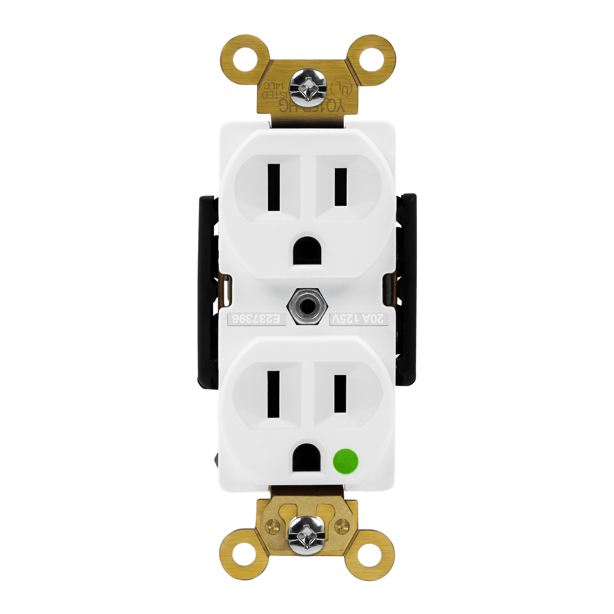 Enerlites 68150-W - Hospital Grade 15A Duplex Receptacle, 5-15R - White