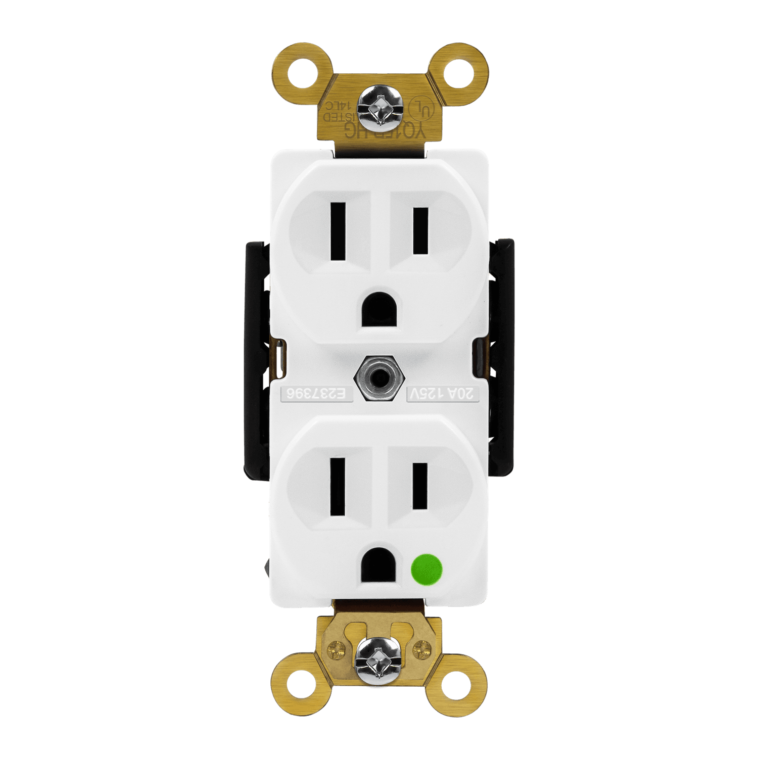 Enerlites 68150-W - Hospital Grade 15A Duplex Receptacle, 5-15R - White