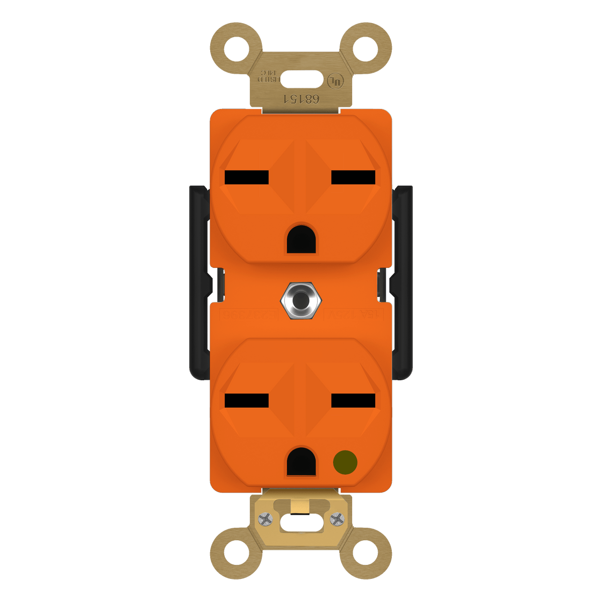 Enerlites 68151-O - Hospital Grade 15A Receptacle, 6-15R - Orange