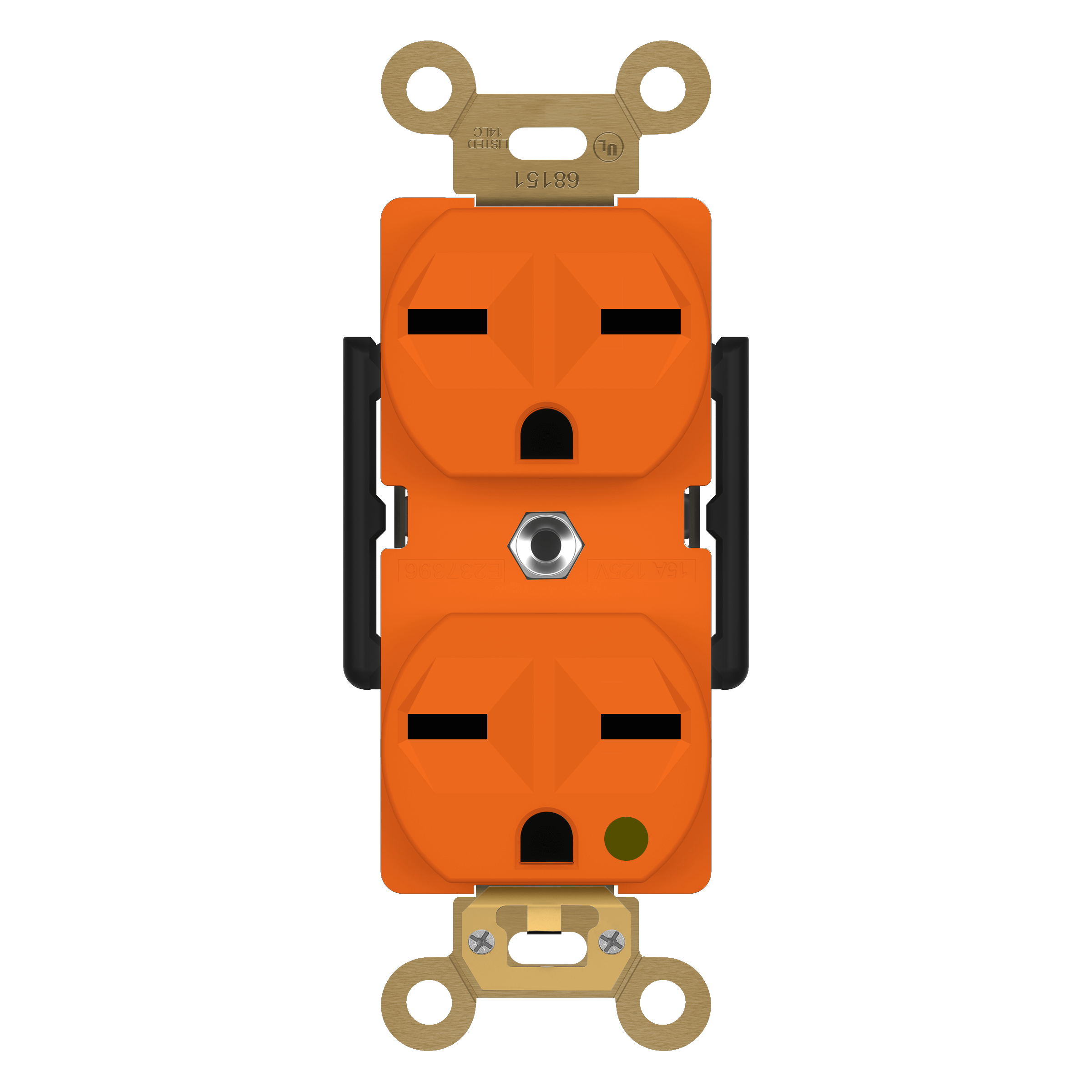 Enerlites 68151-O - Hospital Grade 15A Receptacle, 6-15R - Orange
