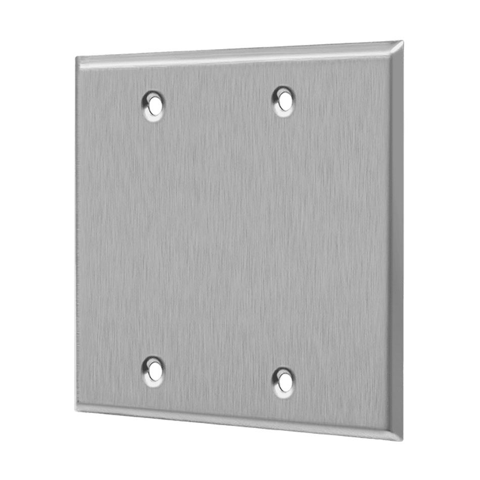 Enerlites 7702 – Stainless Steel Blank Wall Plate Cover – 2 Gang