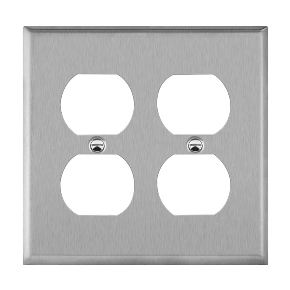 Enerlites 7722 – Stainless Steel Duplex Outlet Wall Plate Cover – 2 Gang