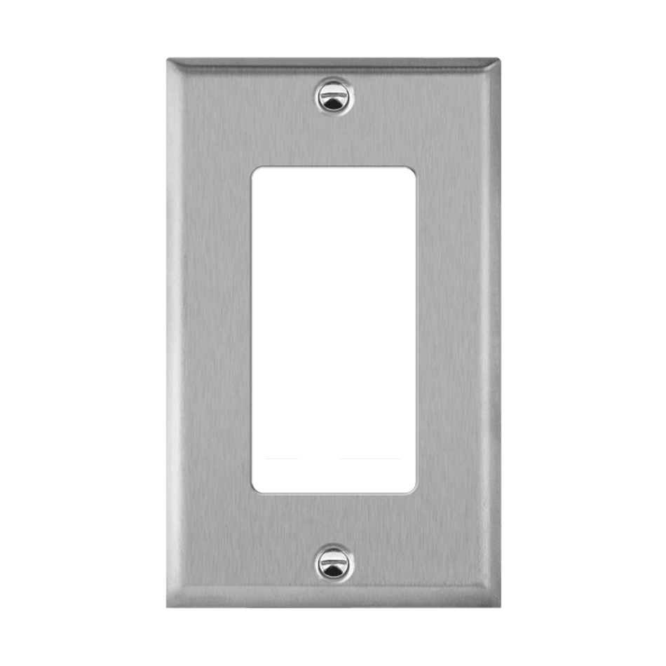 Enerlites 7731 – Stainless Steel Decorator / GFCI Outlet Wall Plate Cover – 1 Gang