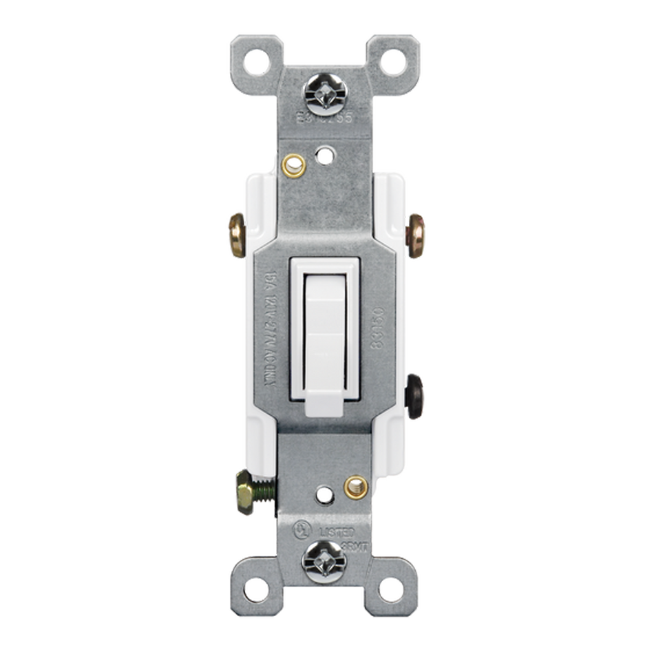 Enerlites 83150-W – 15A Toggle Switch – 3-Way White
