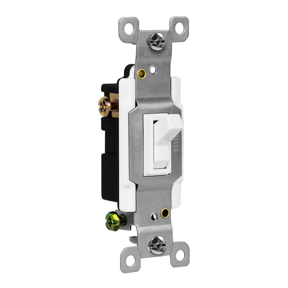 Enerlites 83150-W – 15A Toggle Switch – 3-Way White