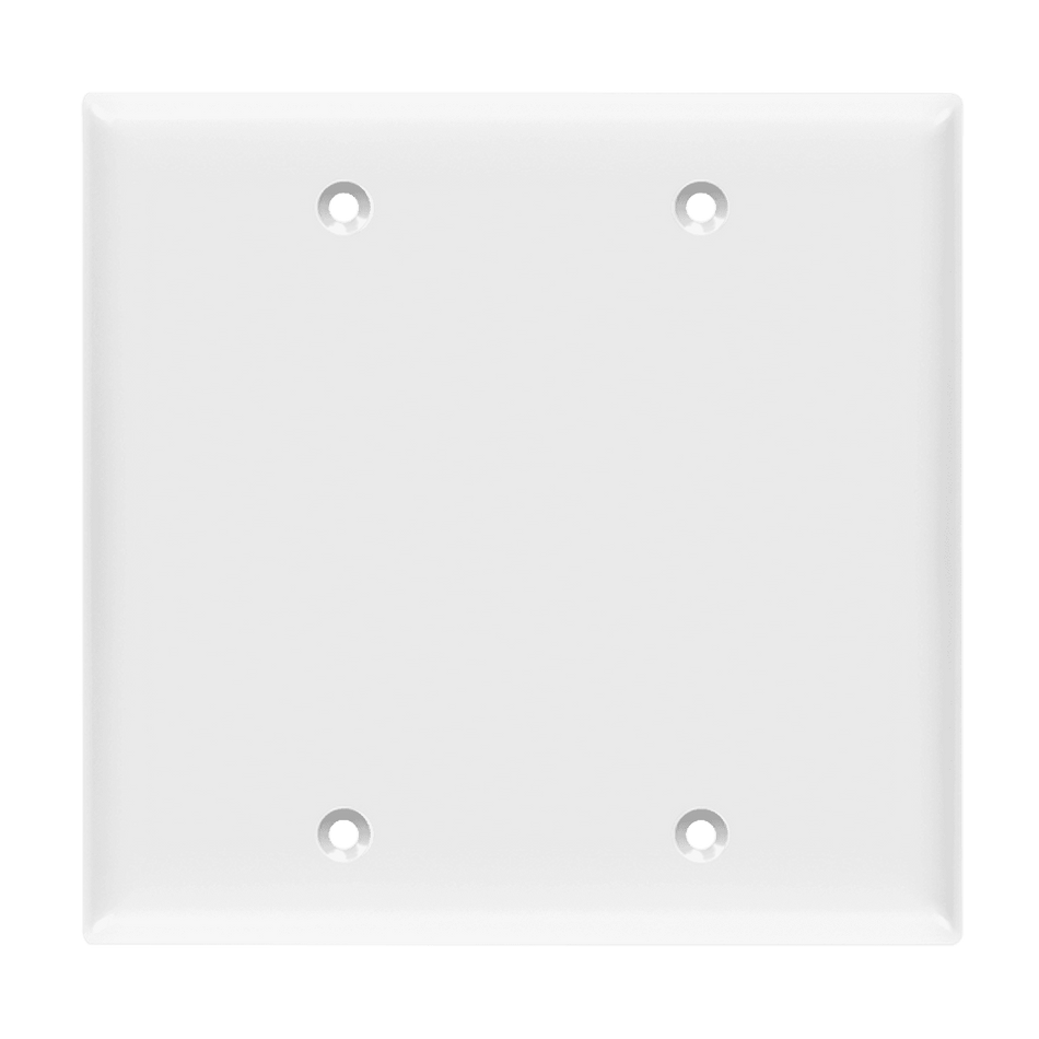Enerlites 8802-W – Unbreakable Blank Wall Plate Cover – 2 Gang White