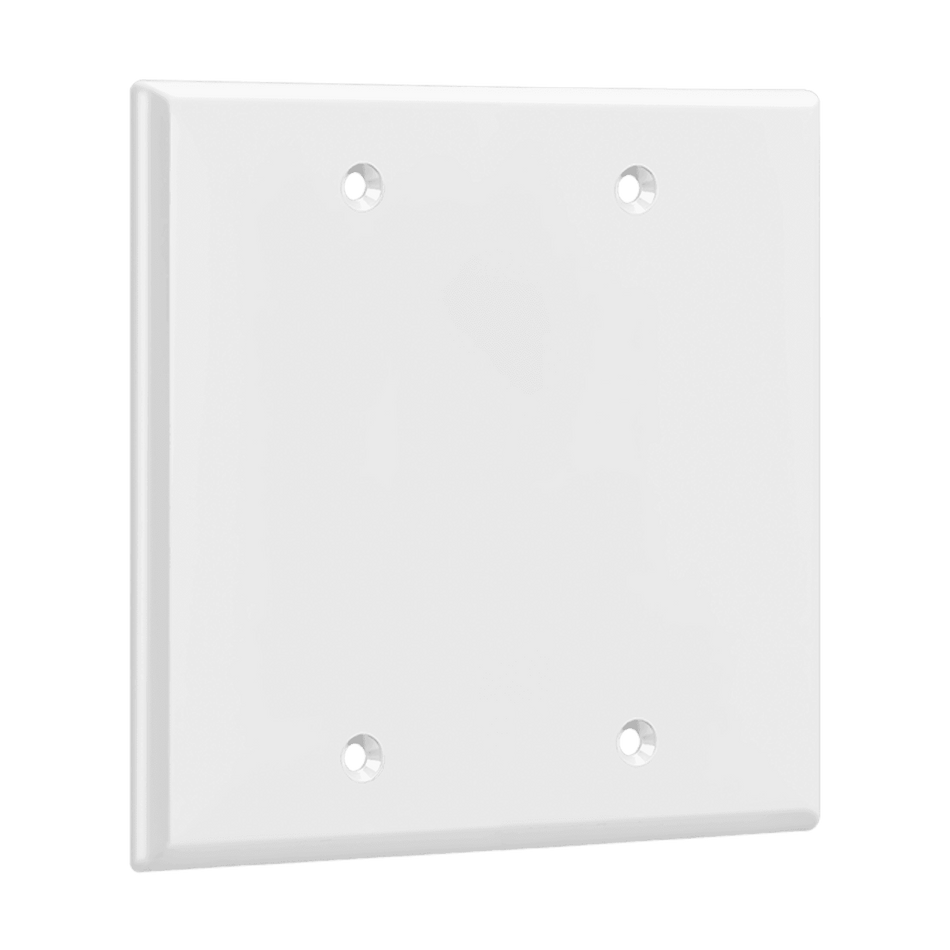 Enerlites 8802-W – Unbreakable Blank Wall Plate Cover – 2 Gang White