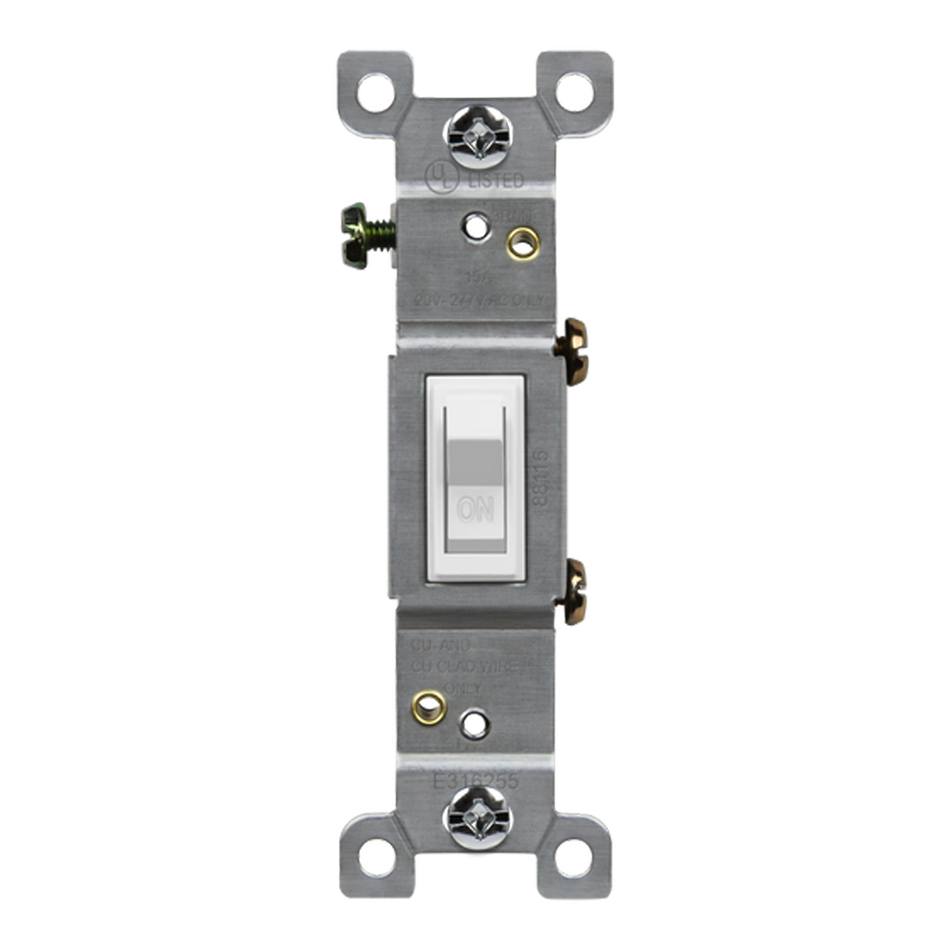 Enerlites 88115-W – 15A Toggle Switch – Single Pole White