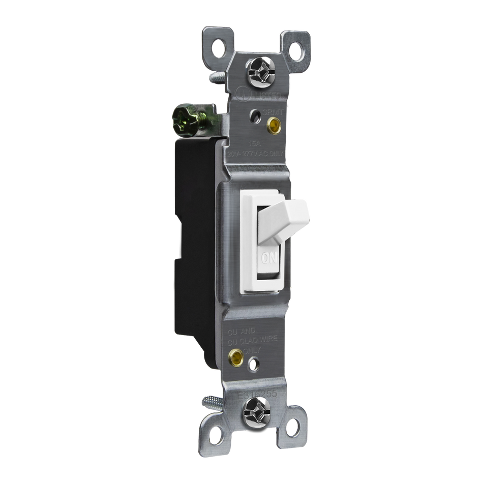 Enerlites 88115-W – 15A Toggle Switch – Single Pole White