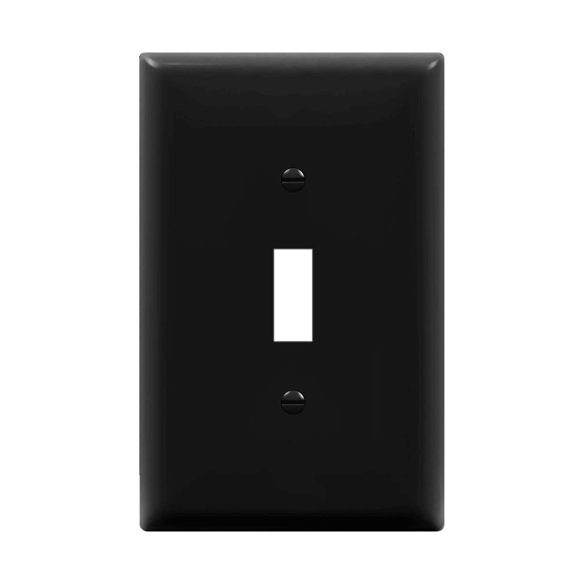Enerlites 8811M-BK - Toggle Switch One-Gang Wall Plate, Mid-Size - Black
