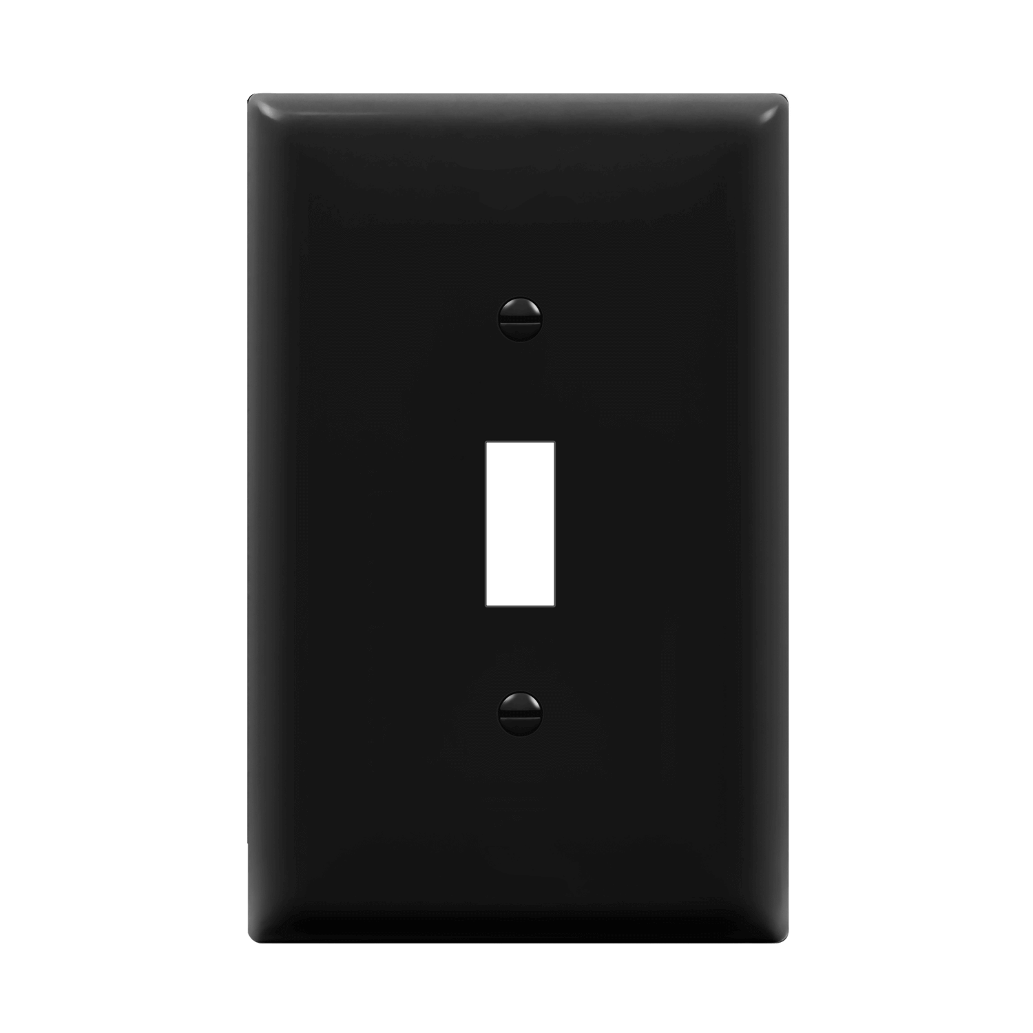 Enerlites 8811M-BK - Toggle Switch One-Gang Wall Plate, Mid-Size - Black