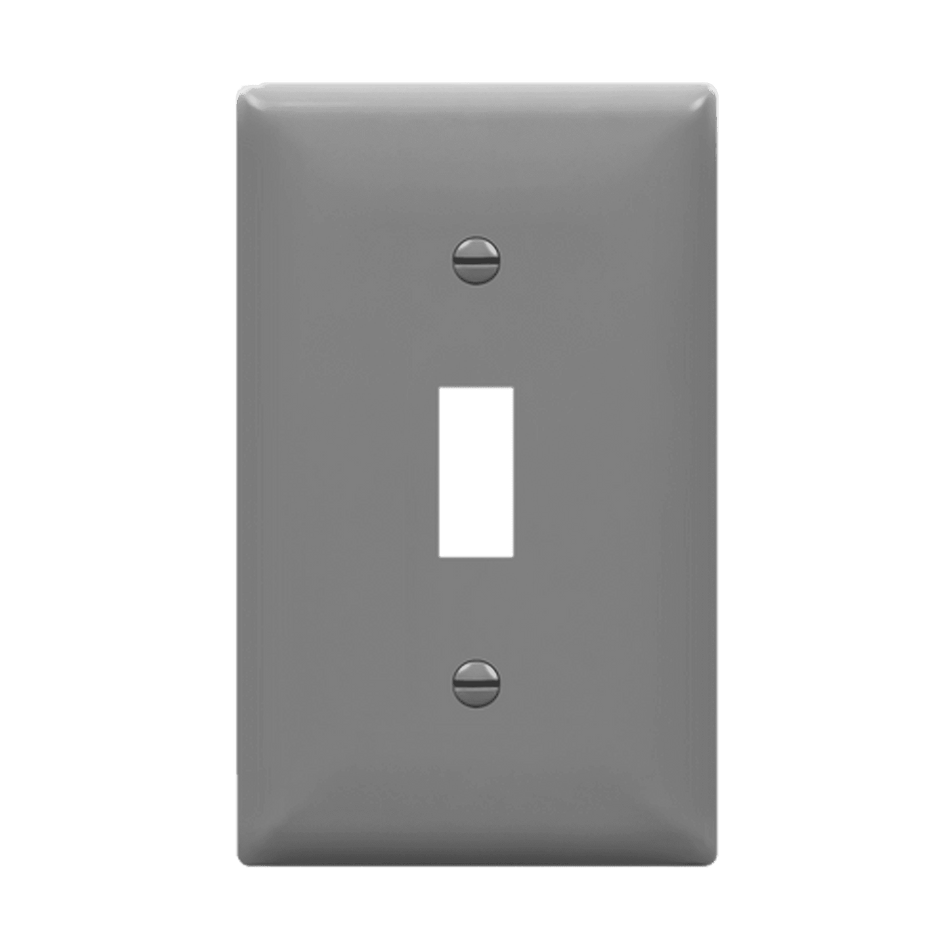 Enerlites 8811M-GY - Toggle Switch One-Gang Wall Plate, Mid-Size - Gray