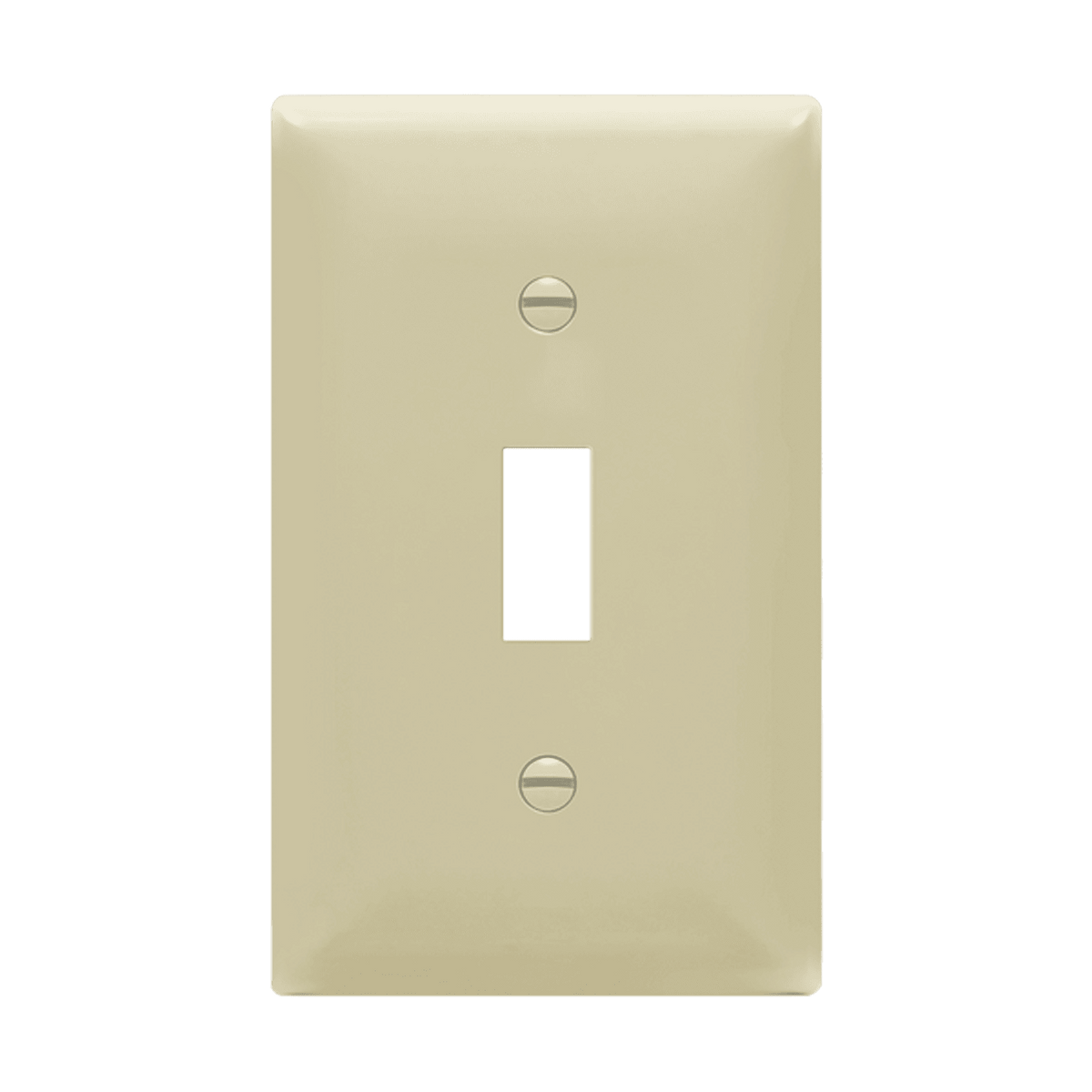 Enerlites 8811M-I - Toggle Switch One-Gang Wall Plate, Mid-Size - Ivory
