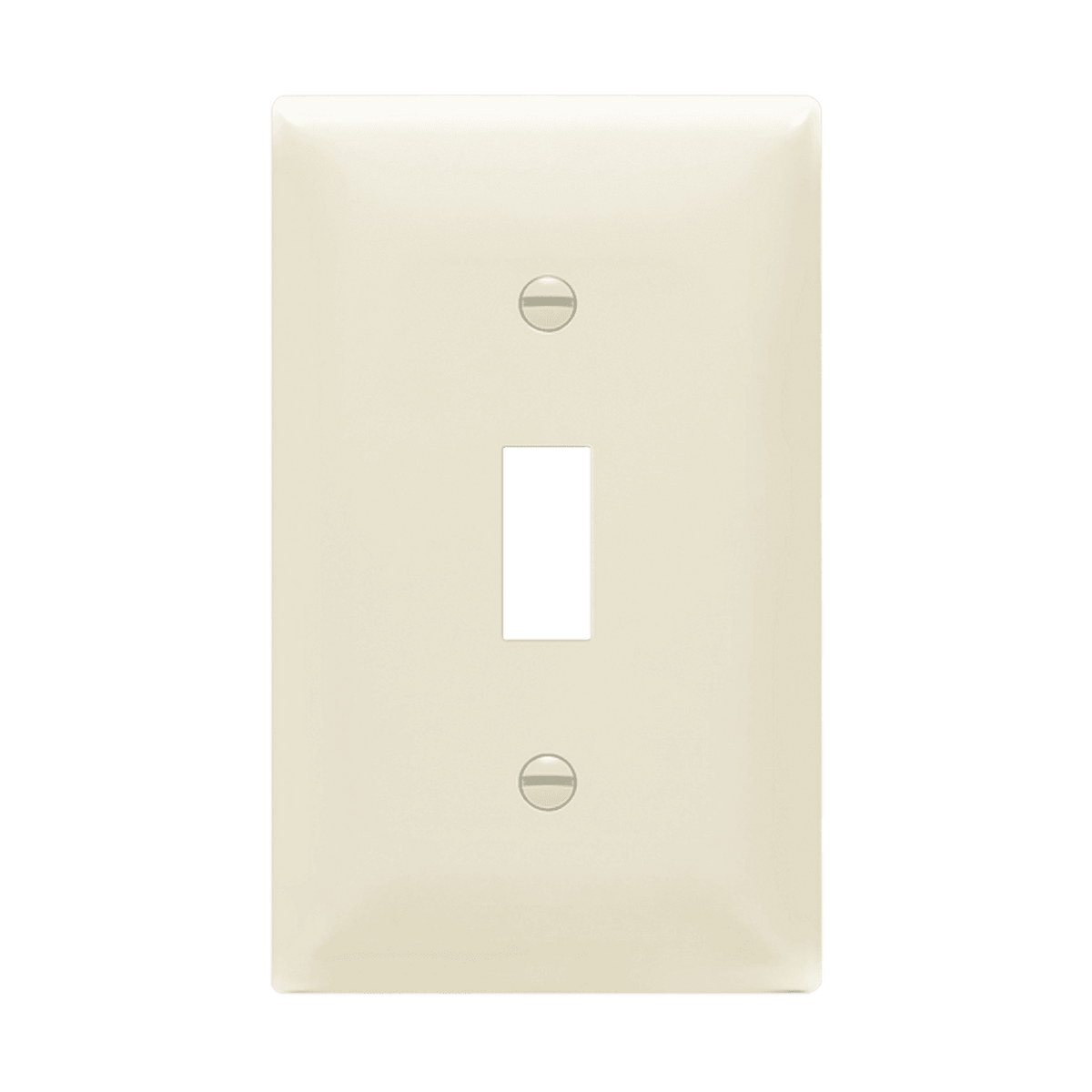 Enerlites 8811M-LA - Toggle Switch One-Gang Wall Plate, Mid-Size - Light Almond