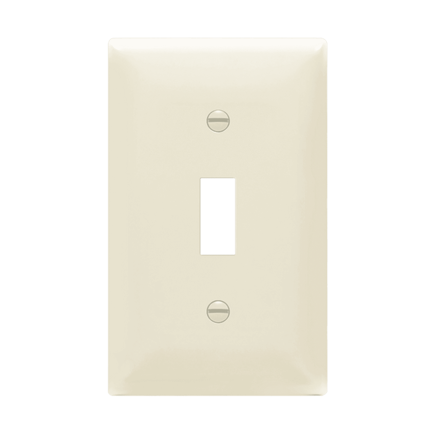 Enerlites 8811M-LA - Toggle Switch One-Gang Wall Plate, Mid-Size - Light Almond