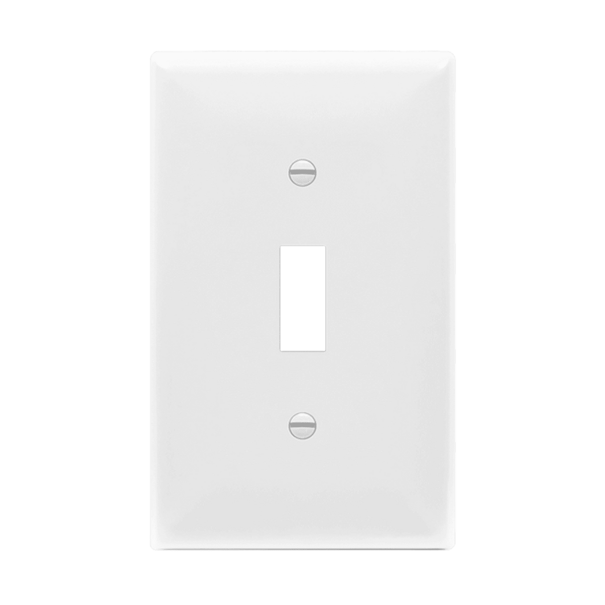 Enerlites 8811M-W - Toggle Switch One-Gang Wall Plate, Mid-Size - White