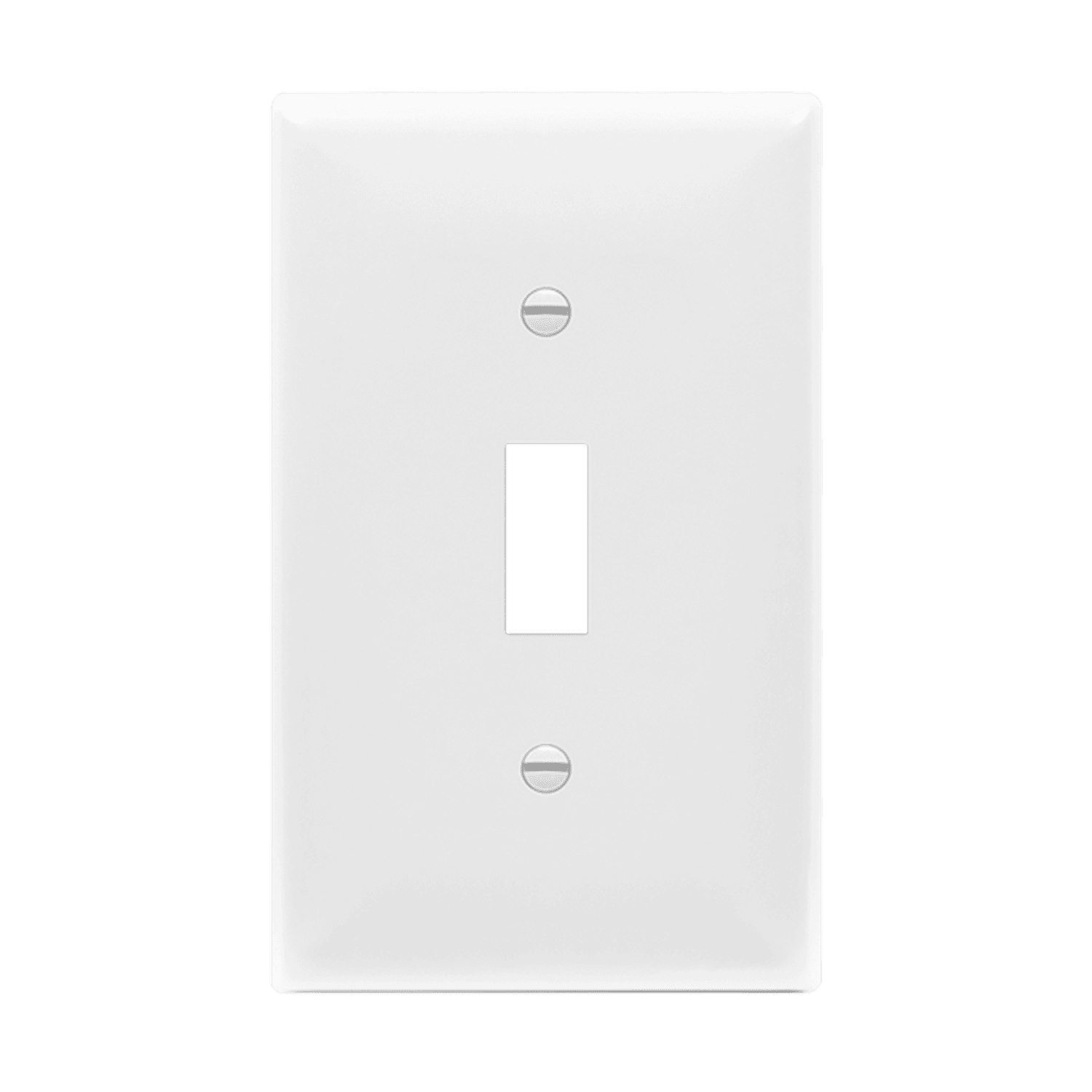 Enerlites 8811M-W - Toggle Switch One-Gang Wall Plate, Mid-Size - White